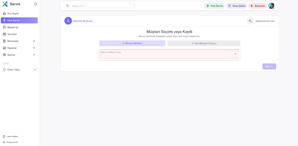 tamirtakip.com Hızlı Servis ve Cihaz Kaydı